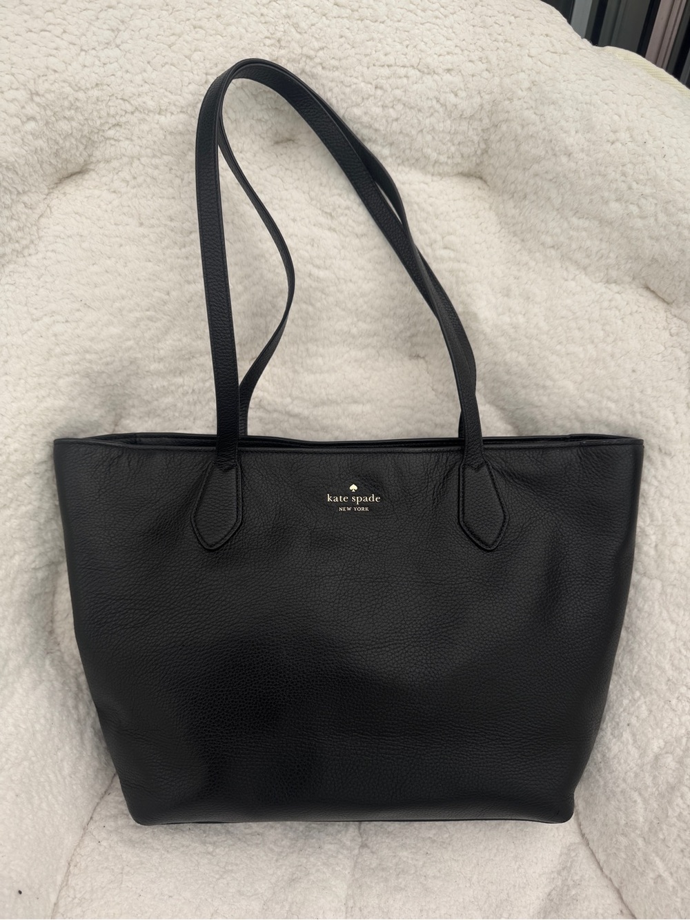 kate spade Black Pebbled Leather Tote